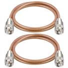 Cabo coaxial XRDS-RF RG8X 0,9 m 2 PCS UHF macho PL259