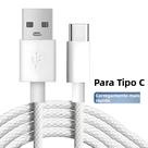 Cabo Colorido USB a Para Tipo C Com Carregamento Rápido 5A Para iPhone 15, Huawei, Xiaomi, Samsung,