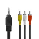 Cabo compatível com Adaptador de Áudio e Vídeo P2 Para 3 Rca