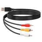 Cabo composto Yeworth USB para 3 RCA AV de 1,5 m de áudio e vídeo