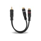 Cabo Conector Flexível Rca Modelo Y 1 Macho 2 Fêmeas 20 Cm Cabo Conector Flexível Rca Modelo Y 1 Macho 2 Fêmeas 20 Cm