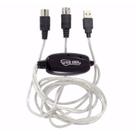 Cabo Conversor Adaptador Midi Usb Pc Audio Conector In Out
