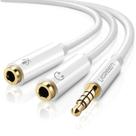 Cabo conversor de P2 TRS Fêmea para P3 TRRS Macho de Fone e Microfone Ugreen AV141
