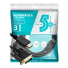 Cabo Conversor DVI-D para HDMI - 3 metros - Dual Link - 24+1 Pinos DVI-D M X HDMI M