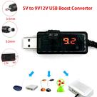 Cabo Conversor USB De Aumento De Tensão 5V Para 9V 12V Com Conector 3.5x1.35mm Para Fonte De