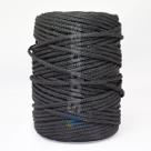 Cabo Corda Seda Trançada Arteplas 6mm Preta com 150m