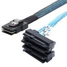 Cabo CY Mini SAS SFF-8087 para 4x SFF-8482, 100 cm