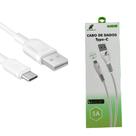 Cabo Dados Carregamento USB x Tipo C 5A XC-CD-127 Branco Cabo Dados Carregamento USB x Tipo C 5A XC-CD-127 Branco