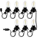 Cabo de acessórios com 7 lâmpadas LED, vila de Natal de 4,27 m