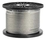 Cabo De Aço Alma Fibra Galv. 3/16 4.76mm 6x7 - 30 Metros