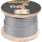 Cabo de aço Galvanizado, Alma de Fibra, 6,35 mm - 1/4", 6 x 7, Vonder OstenVonder Cabo de aço Galvanizado, Alma de Fibra, 6,35 mm - 1/4", 6 x 7, Vonder OstenVonder