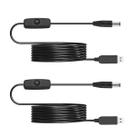 Cabo de adaptador de alimentação Lenink 12V USB para câmera de carro de bebê 2P