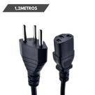 Cabo de Alimentação AC Tripolar para Computador e Monitor