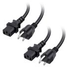 Cabo de alimentação Cable Matters, pacote com 2, 13A, 3 pinos, 3 m