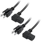 Cabo de alimentação Cable Matters, pacote com 2 unidades, 16 AWG 90 NEMA 5-15P a C13