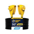 Cabo de alimentação Camco PowerGrip 15m 30 Amp 125V RV Extension Cabo de alimentação Camco PowerGrip 15m 30 Amp 125V RV Extension