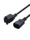 Cabo de alimentação Creation 0,3 m 18AWG NEMA 5-15R para IEC320 C14, pacote com 2