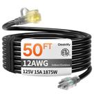 Cabo de Alimentação Deeklify 15 m 15A 1875W 12 AWG à Prova d'Água