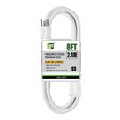 Cabo de alimentação EP 2.4m Heavy Duty 15A 125V Outdoor White