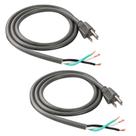 Cabo de alimentação EP 6 pés 14 calibre 3 pinos 15A 1875W 125V SJTW cinza