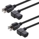 Cabo de alimentação Matters, pacote com 2 unidades, 16 AWG 4,5 m, NEMA 5-15P para IEC C13