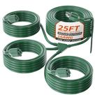 Cabo de alimentação PlugSaf 1 a 3 Splitter 7,6 m, impermeável ao ar livre, 125 V