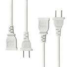 Cabo de alimentação WMSDGZAI 3m polarizado de 2 pinos 10A 125V branco, pacote com 2