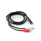 Cabo de Áudio 2 Rca Macho P/ P2 3.5mm Macho 1 Metro