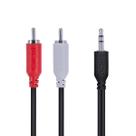 Cabo de áudio 2 RCA Macho para P2 3.5MM Macho 28AWG Puro Cobre 1 Metro - P2R35-1