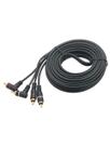 Cabo de Áudio 2rca +2rca 5 Metros 90-180 Graus Gold