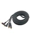 Cabo De Audio 2Rca + 2Rca 5 Metros 90-180 Graus Plug Gold