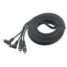 Cabo De Audio 2rca + 2rca 5 Metros 90-180 Graus Plug Gold