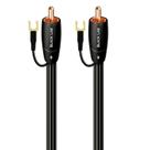 Cabo de áudio AudioQuest Black Lab RCA 12m Preto