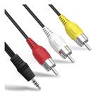 Cabo de Áudio Auxiliar P2 X 3 Rca Tvs Projetor Pc Box Gps Dvd