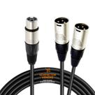 Cabo de Áudio Blindado Y XLR Fêmea XLR Macho Duplo 1 Metro
