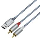 Cabo de áudio DCHAV RCA de 4 pés para USB tipo A macho para 2 RCA fêmea