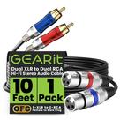 Cabo de Áudio GEARit Dual XLR para Dual RCA 3 m