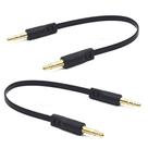 Cabo de áudio Kework 3,5 mm TRS macho para TRS macho 15 cm, pacote com 2