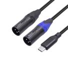 Cabo de áudio macho USB C para Dual XLR Szlliyxs 1m