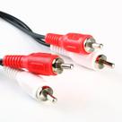 Cabo de áudio MAS 30cm 2 RCA macho para 2 RCA macho M/M estéreo