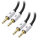 Cabo de áudio Matters, pacote com 2 unidades, 3,5 mm, macho para macho, 1,8 m