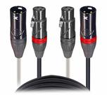 Cabo de áudio ProX XC-DXLR50 Balanced Dual XLR-M para Dual XLR-F Cabo de áudio ProX XC-DXLR50 Balanced Dual XLR-M para Dual XLR-F