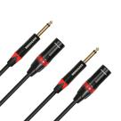 Cabo de áudio Rannsgeer 1/4 TS para XLR macho 0,9 m, pacote com 2