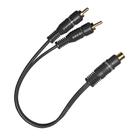 Cabo de áudio tcw 1 rca fêmea + 2 rca macho 4mm com 10 peças