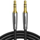 Cabo de áudio UGREEN 3,5 mm trançado de nylon macho para macho 1,8 m
