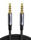 Cabo de áudio UGREEN Entrada TRRS estéreo Hi-Fi de 4 pólos trançada de 3,5 mm