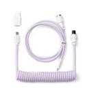 Cabo de aviador em espiral personalizado Keychron Light Purple USB-C