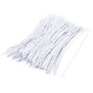 Cabo de cabo, laços de arame, Sunmns Twist, 250 peças, 15 cm, brancas
