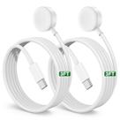 Cabo de carregador Hzevn para Apple Watch, pacote com 2, 3 pés, USB C, branco