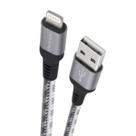 Cabo de carregador lightning mfi nylon reforçado 1,5mt titaniun